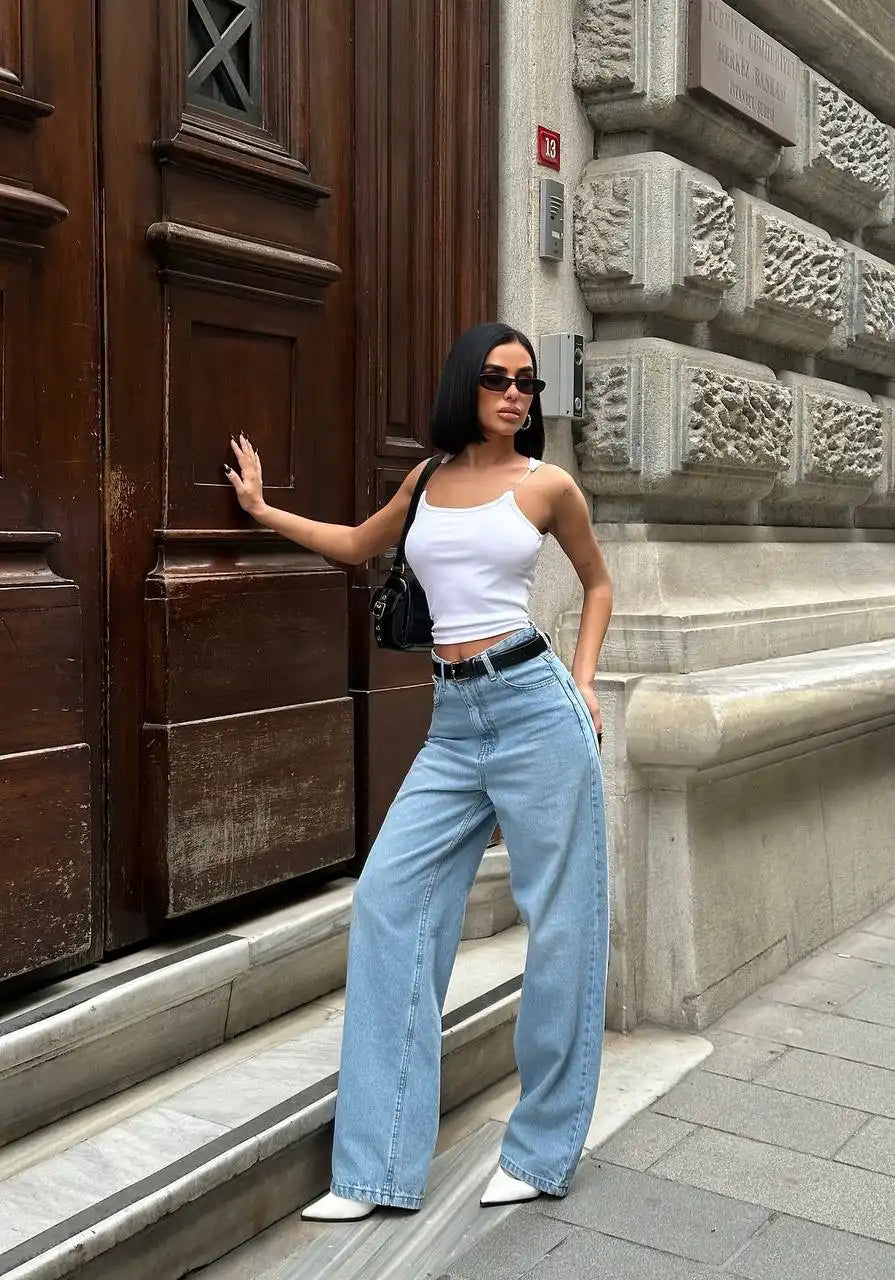 Pantalon Jeans Wide leg snow