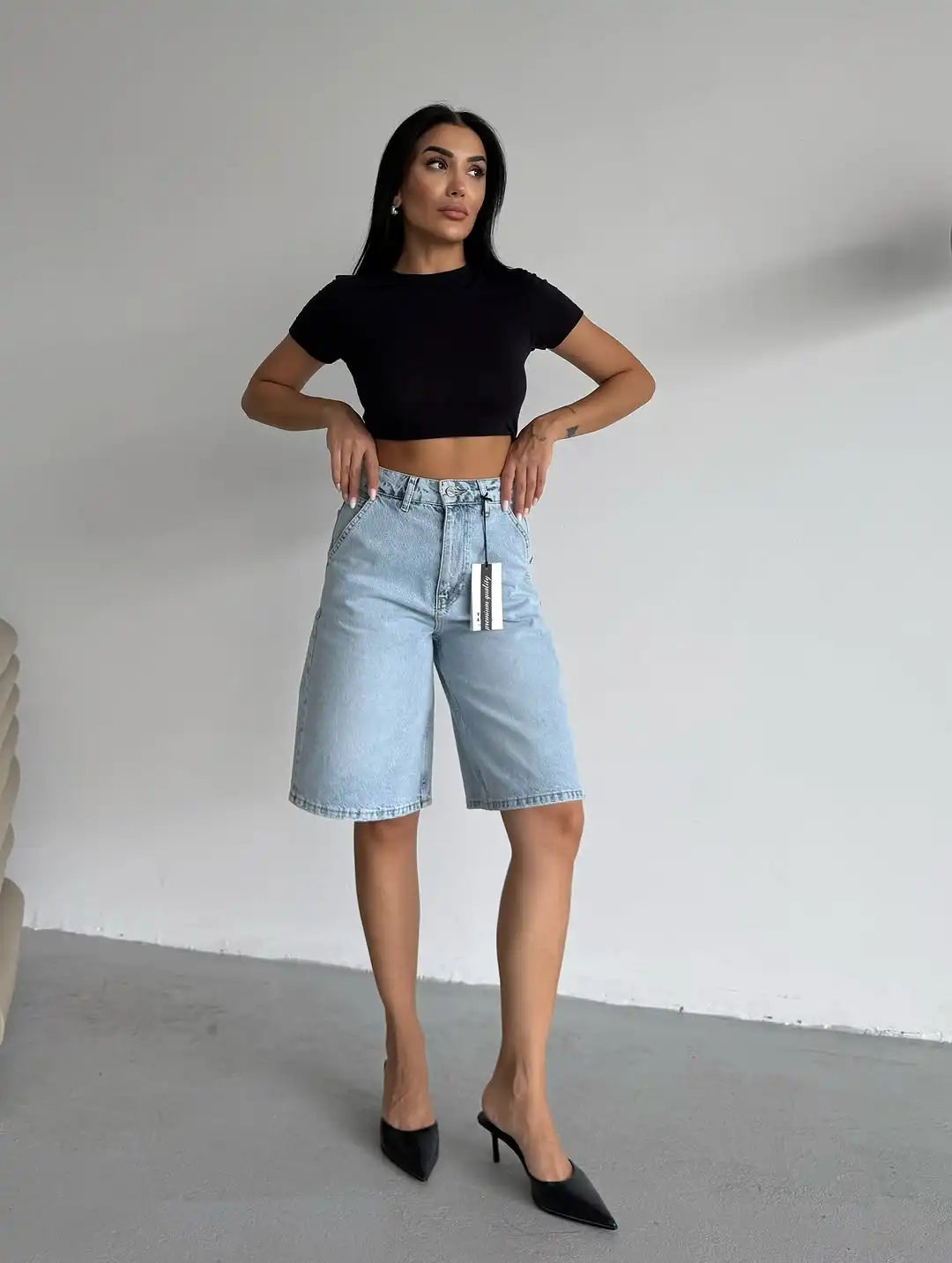 Short Baggy Jeans Snow
