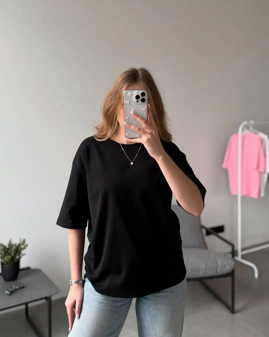 Tee shirt oversize black