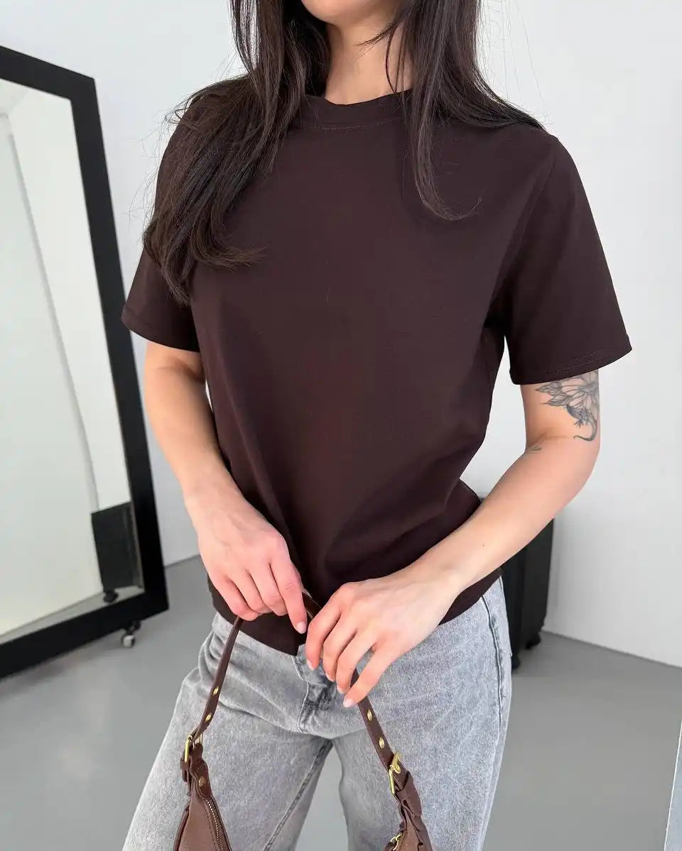 T-shirt oversize maron