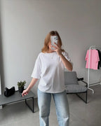 T-shirt oversize blanc