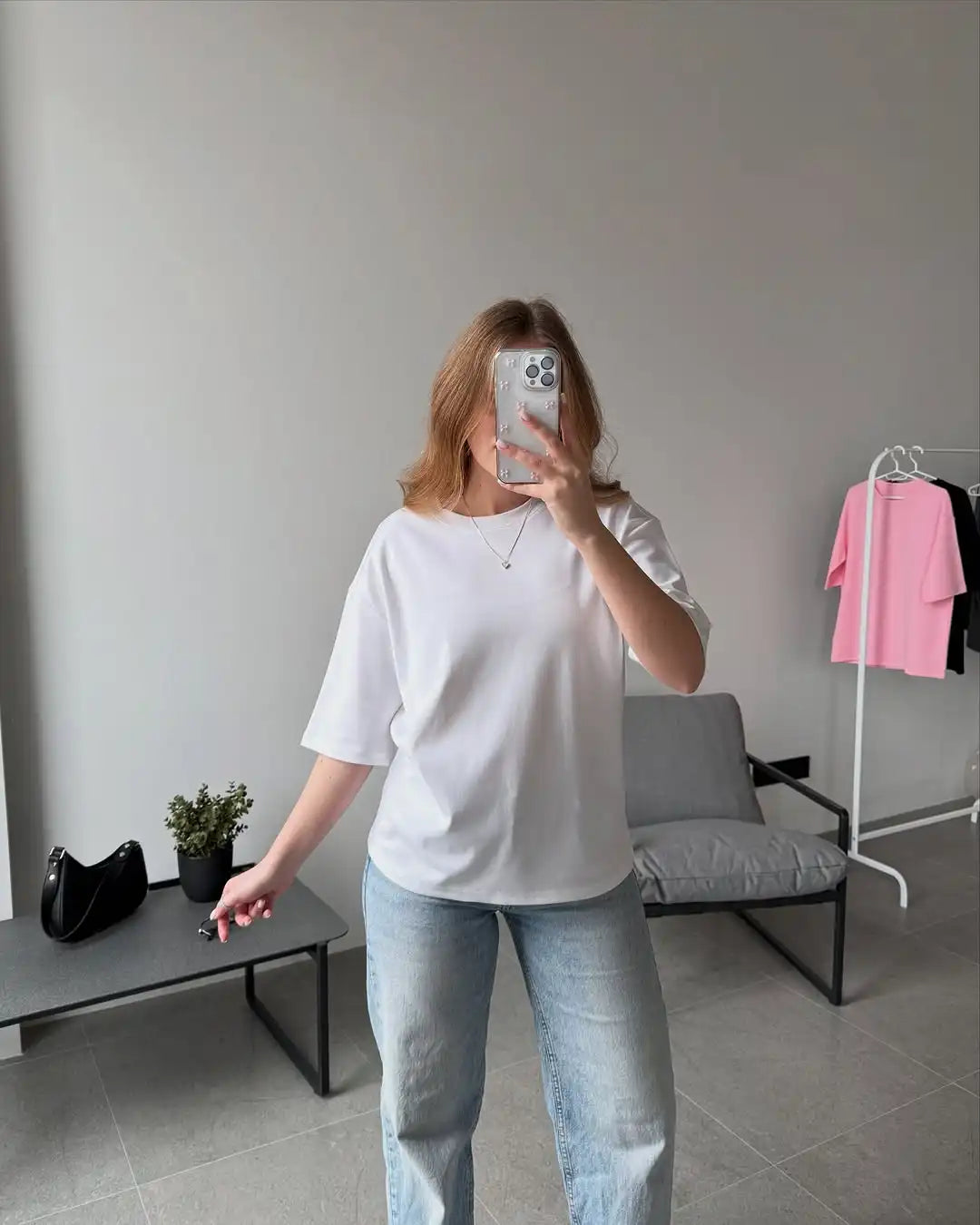 T-shirt oversize blanc