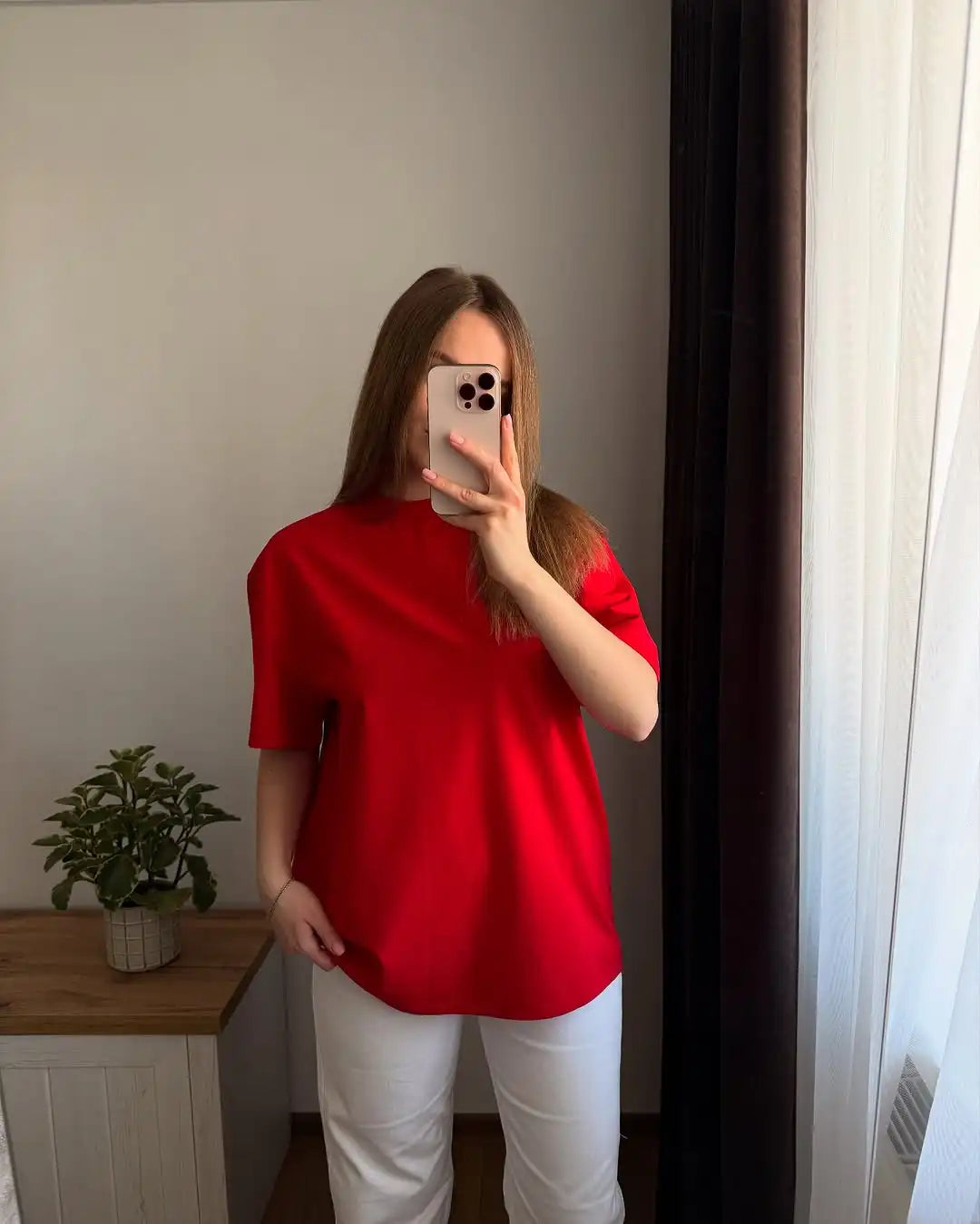 T-shirt oversize red