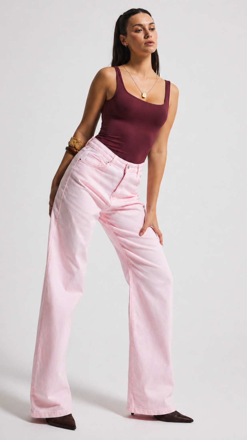 Dusty Wide Leg Jeans