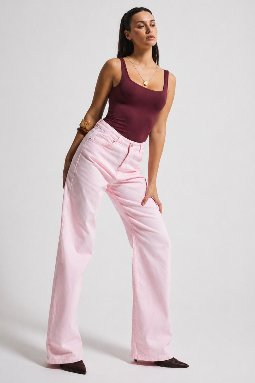 Dusty Wide Leg Jeans