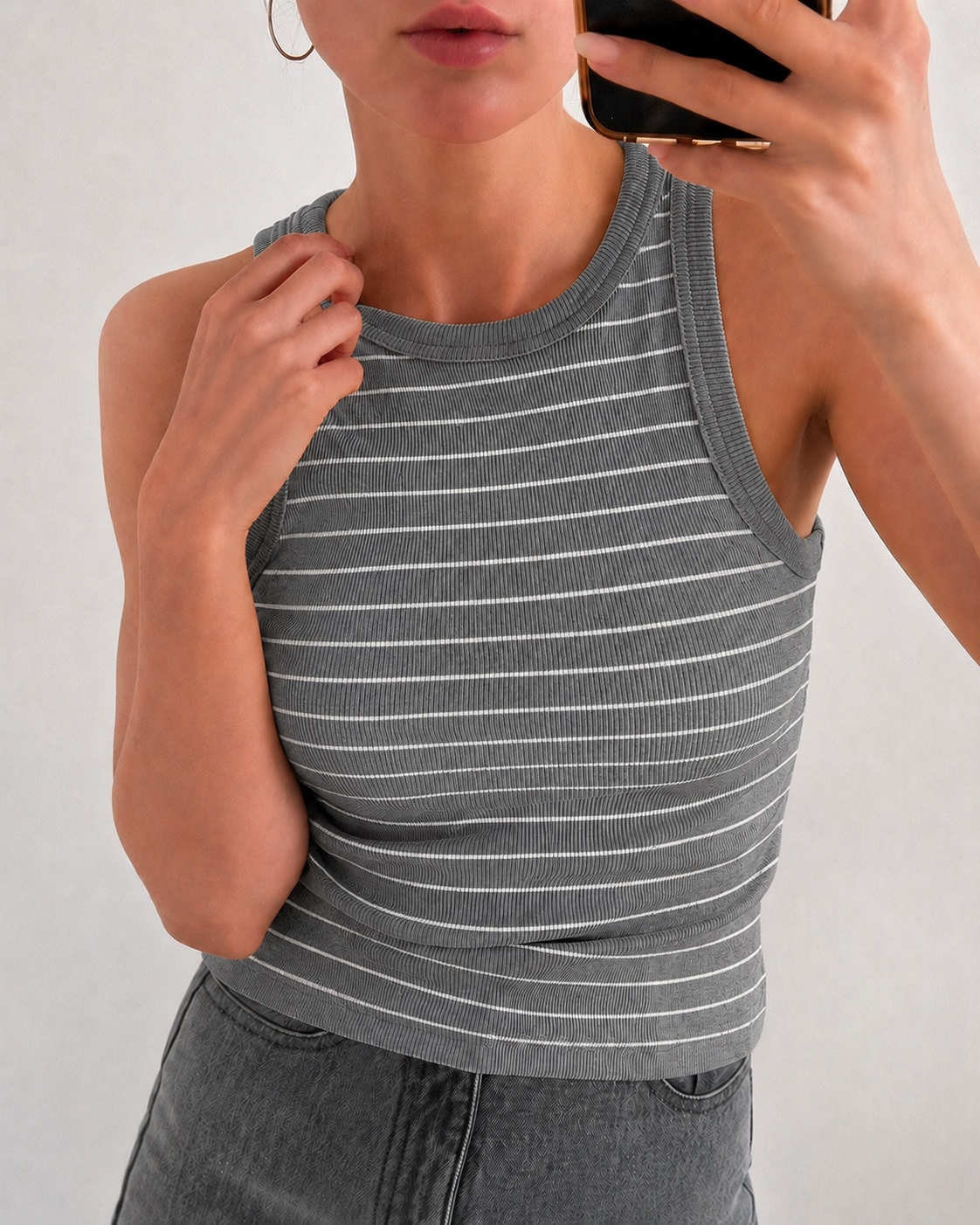 Crop top rayures