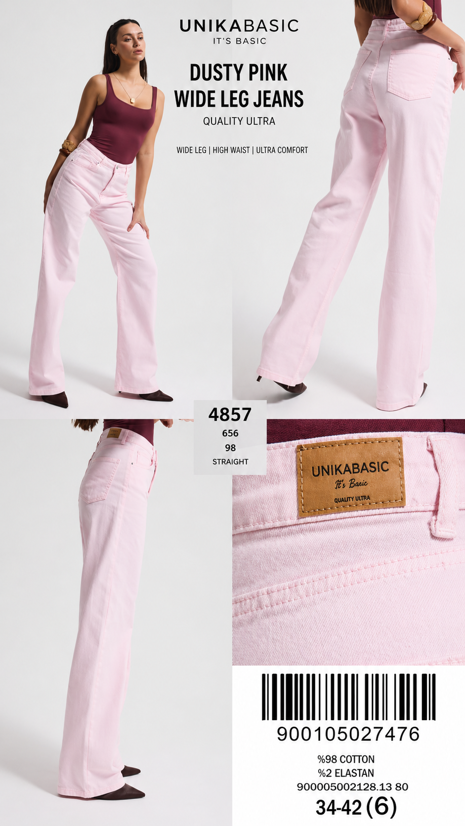Dusty Wide Leg Jeans