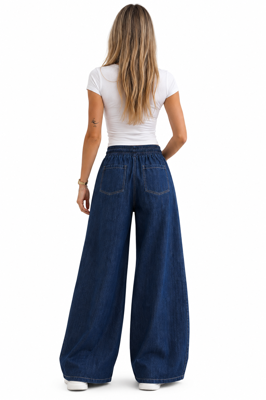 Pantalon Jean Tencel™ Wide Leg – Bleu Denim