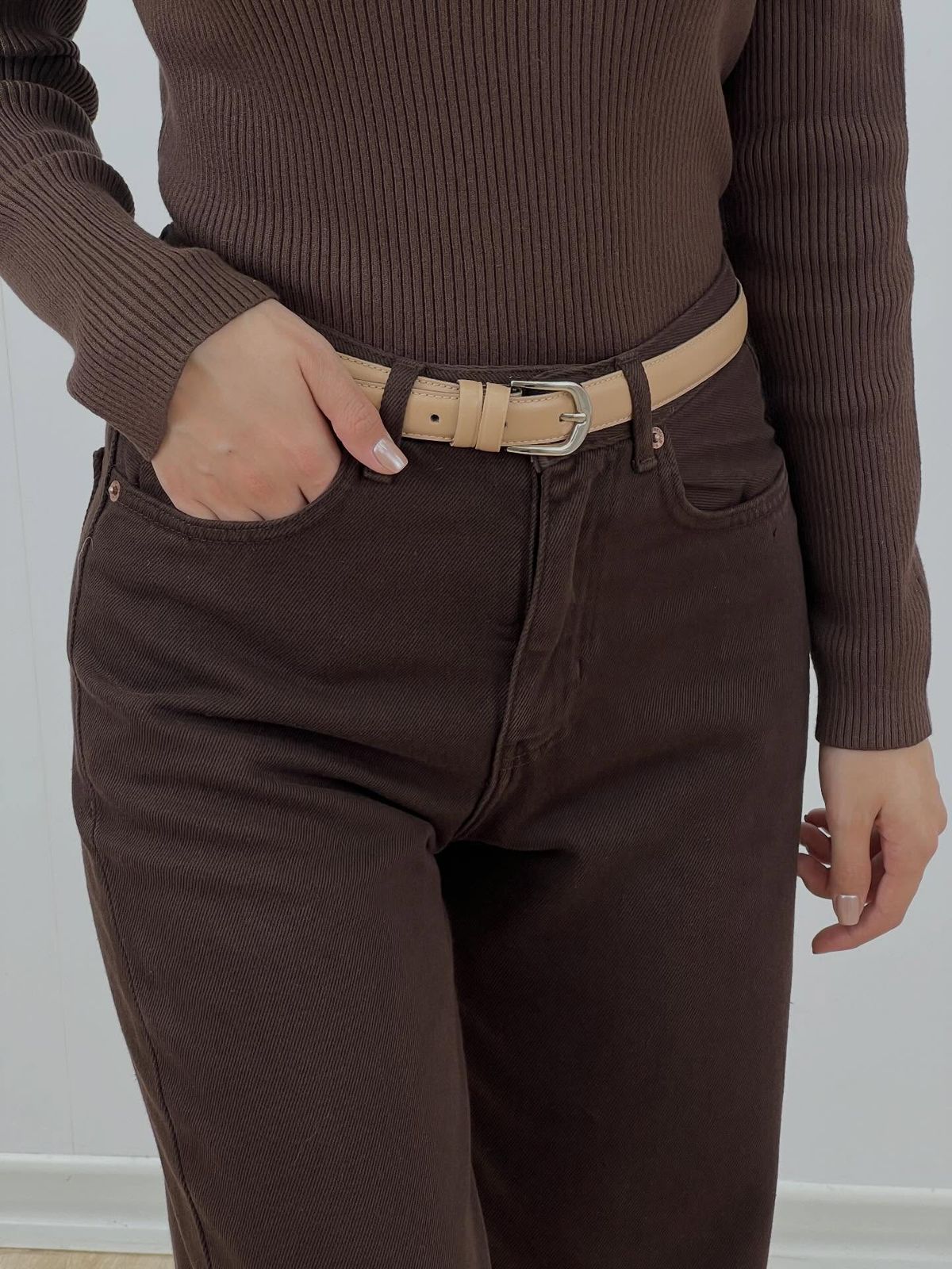 Chocolate High-Waisted Wide Leg Jeans