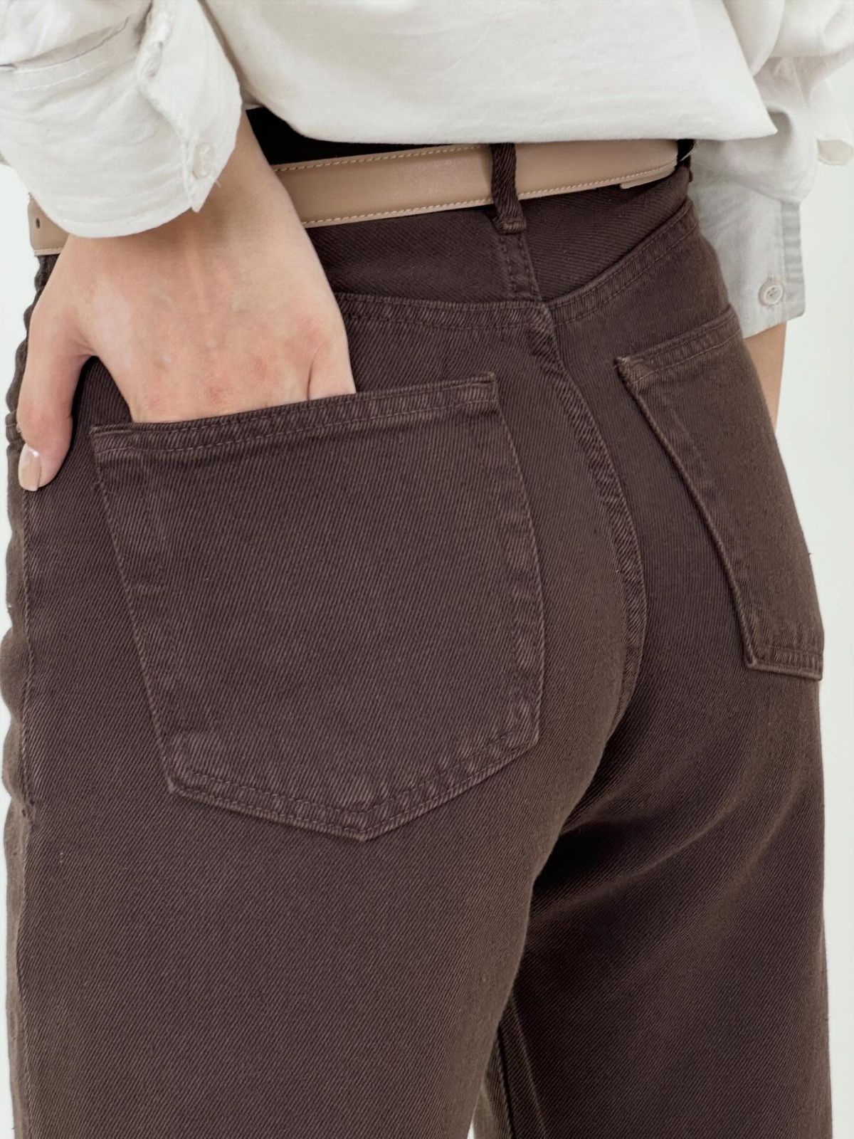 Chocolate High-Waisted Wide Leg Jeans